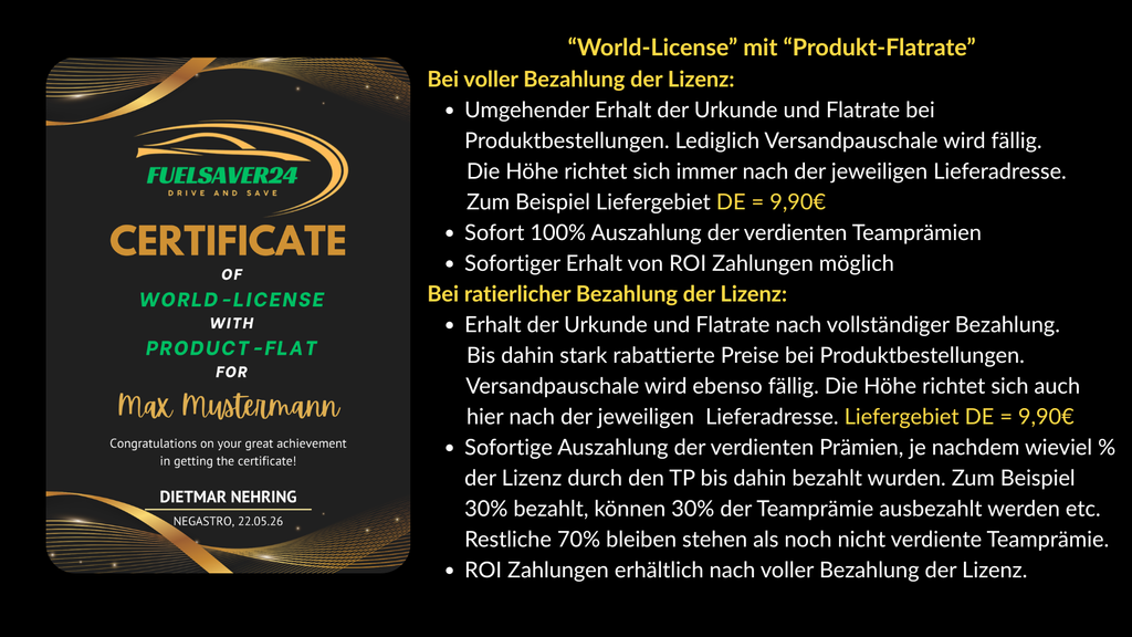 "World-License" for free
